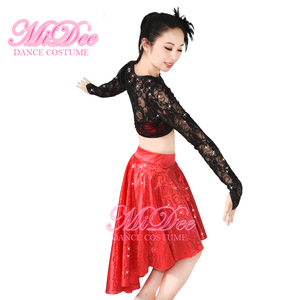 <span class=keywords><strong>Midi</strong></span> Top de lentejuelas contemporáneas MiDee con falda <span class=keywords><strong>Trajes</strong></span> de baile para mujer - Product Image 3