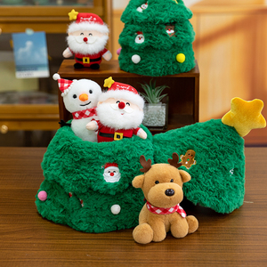 Juguete de Peluche de Ciervo Navideño de 35 cm, Muñeco de Peluche Suave de Papá Noel, Decoración para Tiendas de Regalos - Product Image 2