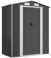 Abri de jardin extérieur en métal résistant aux intempéries avec porte verrouillable, petit bâtiment de jardin pour outils, vélos et équipements de terrasse