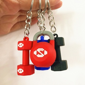Fitness Products Gift LOGO Customize Silicone or Alloy Metal Key Ring Bumper Plate <strong>Dumbbells</strong> Kettlebells Bumper Disc <strong>Keychain</strong> - Product Image 5