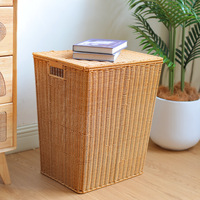 Panier à linge sale multifonctionnel en plastique imitation rotin PP, grande taille, écologique, durable, facile à transporter, réutilisable pour hôtel