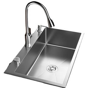 Fregadero de cocina de doble escalón de acero inoxidable 201 de 3.0mm de grosor, popular para lavado de verduras en el hogar - Product Image 6