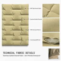 Tissu Direct Textile Mill 400T Nylon Taffetas Cannele 93GSM Respirant Anti-Duvet pour Veste de Cyclisme et Doudoune de Commuter