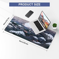 Tapis de jeu Sea Wave grand tapis de souris personnalisé en néoprène antidérapant tapis de clavier PC d'usine tapis de souris de jeu en caoutchouc Anime pour bureau à domicile
