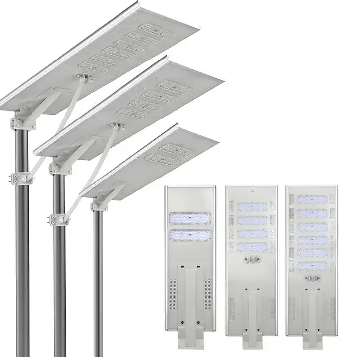 Açık su geçirmez IP65 alüminyum 50 W 100W 150 W 50 100 150 Watt entegre hepsi bir Led güneş sokak ışıkları