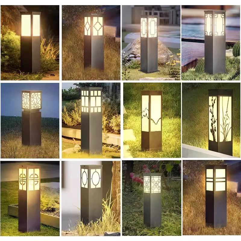 Waterproof Outdoor LED Garden Lamp with Aluminum Body LED Lawn Pillar Lights for Park Villa & Road Landscape Lighting