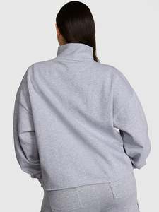 เสื้อสเวตเชิ้ตผ้าฝ้ายหนาน้ำหนักมากสำหรับผู้หญิง พิมพ์ลายตามสั่ง ทรงหลวม ไหล่ตก แต่งขอบดิบ สไตล์สตรีทแวร์ - Product Image 2