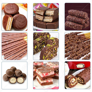 Système de tunnel de refroidissement pour bonbons, machine d'enrobage automatique de fruits congelés, ligne d'enrobage de chocolat pour gaufrettes - Product Image 6