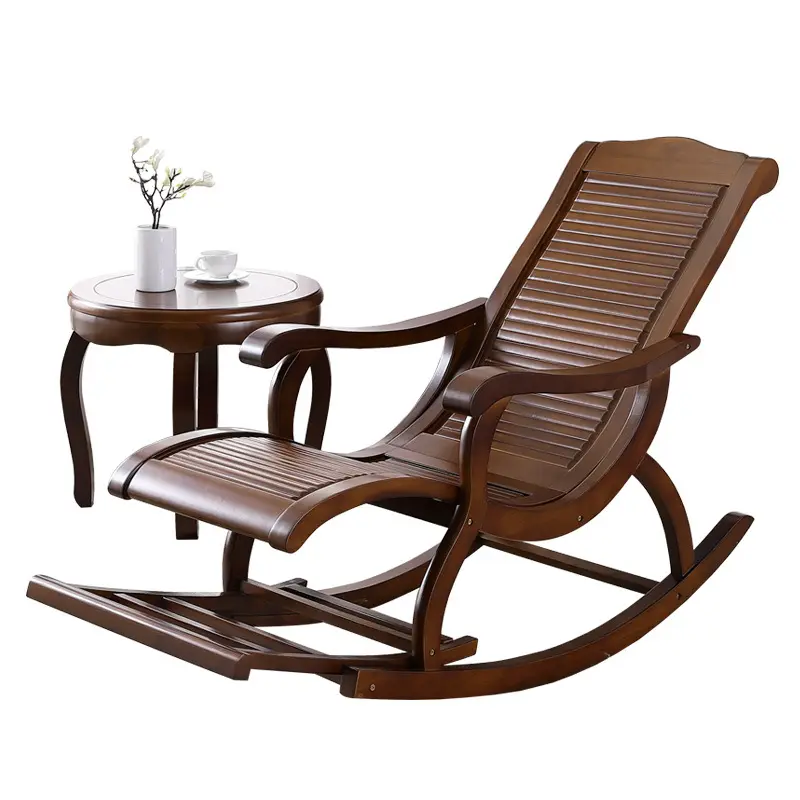 Brown Modern Wooden Rocking Chair at Wholesale Price from Indian Vendor Wooden Recliner European Design Vintage Design Handmade
