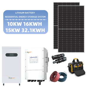 Sistema de Energía Solar Completo de 10kW 15kWh Bluesun con Inversor Híbrido Trifásico y Almacenamiento de Batería para el Hogar - Product Image 1