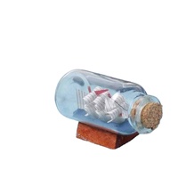 Bateau pirate méditerranéen, bouteille à vœux, bateau à voile dans une bouteille à la dérive, micro-paysage, décoration nautique, accessoires de jardin féerique