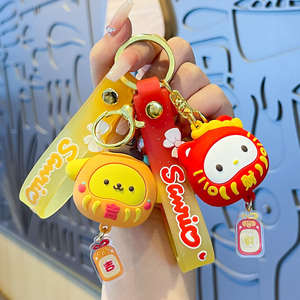 سلسلة مفاتيح بسلسلة مفاتيح من مادة PVC نعمة أنيمي ناعمة من ميلودي كورومي للهدايا - Product Image 2