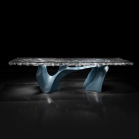 Table basse en cristal Ice-Feel, style matinale lueur d'aube, mobilier de salon de luxe pour maisons modernes et villas de prestige
