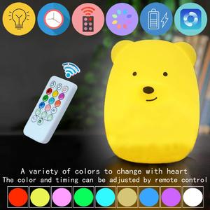 Led Pat Night <strong>Light</strong> Bunny <strong>Rabbit</strong> Silicone Baby Nursery Lamp Breathing Creative Night <strong>Light</strong> for Living Room Bedroom Decor - Product Image 2