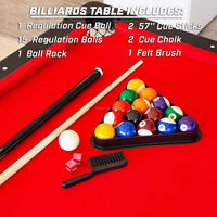 Tables de billard 6ft/7ft/8ft Table de billard portable Tables de billard pliantes pour adultes pour salle de jeux avec rangement facile et pliable