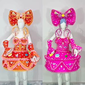 Gaun kue permen kustom kostum pertunjukan Parade liburan karnaval <span class=keywords><strong>Halloween</strong></span> untuk anak perempuan - Product Image 1
