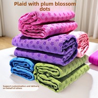 Toalla de yoga Plum Blossom Point Rectangle de 183 cm, absorbente del sudor, plegable, antideslizante, manta de fitness para el hogar, modelo 027