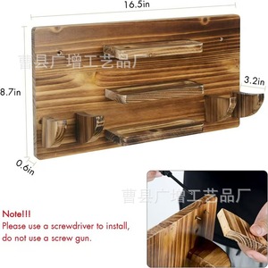 Wooden Ping Pong Rack 3 Tier <b>Wall</b> Mounted Racket Organizer <b>Storage</b> Shelf For Living Room - Product Image 4