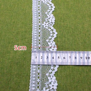 Sẵn Sàng Hàng Hóa 5Cm Cổ Phiếu Có Sẵn Handmade Đàn Hồi Mềm Mại Màu Trắng Mã Thanh Ren Cho Lưới Trẻ Em Của Quần Áo Quần Áo - Product Image 2