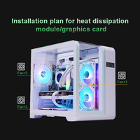 Boîtier de jeu compact direct usine, longueur VGA 350 mm, radiateur latéral 240 mm avec ventilateur arrière 120 mm