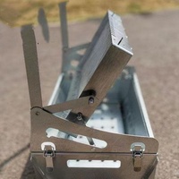 Barbecues en acier inoxydable, barbecues multifonctions réversibles, barbecues pliants pour le camping en plein air, équipement d'été pour la maison