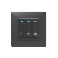 Interrupteur mural intelligent WiFi, interrupteur pour rideaux et panneau de prise murale avec commande à distance par application, commande vocale et minuterie, 10A 240V