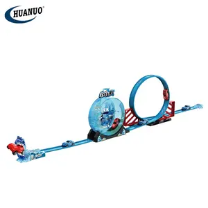 High Quality Plastic Shark Track Toys High Speed 360 Degree Mini Car Railway Track Car Slot Toy For Children