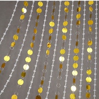 Rideaux de plafond ondulés personnalisés avec des paillettes, rideau à perles acryliques à 13 couches pour la décoration de fond de scène