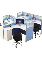 Postes de travail modulaires en L pour bureaux, avec cloisons en PVC, mobilier de bureau commercial, vente en gros directe usine