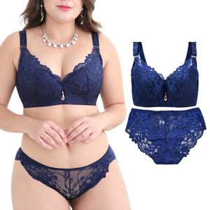 Delle Donne Sexy Set di Biancheria Intima <span class=keywords><strong>Reggiseno</strong></span> Plus Size Reggiseni Della Biancheria Delle Donne Set Pus Up di Grandi Dimensioni <span class=keywords><strong>Coppa</strong></span> C <span class=keywords><strong>D</strong></span> E Lingerie mutandine reggiseni Set - Product Image 2