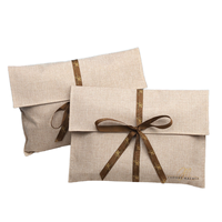 Pochette à bijoux, emballage de bijoux, logo personnalisé, écologique, petite pochette pour collier, boucles d'oreilles, bagues, sac en coton et lin de luxe, boutique