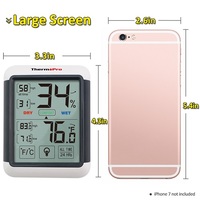 ThermoPro TP55 Moniteur numérique de température et d'humidité, thermomètre d'ambiance