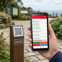 Smartphone de patrouille pour zone scénique A13, matériau ABS, avec OGPonline préinstallé, suivi GPS, signalisation d'incidents, sécurité des agents de parc et des visiteurs
