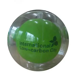 Promotional inflatable beach ball PVC 3D beach ball with something inside