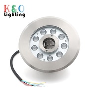 مصدر ضوء LED مقاوم للماء IP68 6W/9W/12W RGB/RGBW للمسابح المربعة والخارجية تحت الماء
