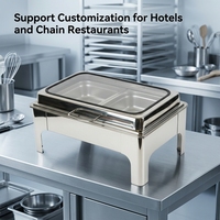 Premium FDA-Zertifiziertes Edelstahl-Alkohol-Chafing-Dish-Set, Brennstoffbeheizt, Wirtschaftlicher Typ für Caterer und Restaurants