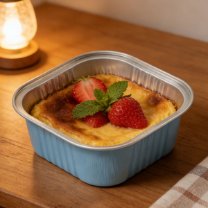 Boîte à pâtisserie en aluminium jetable écologique, résistante au four et au micro-ondes, idéale pour la cuisson des brownies et des muffins - Product Image 1