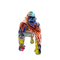 Nouvelles Figurines Artistiques Modernes et Simples en Résine Époxy Sculptée, Ornements de Gorille, Art Populaire, Décoration Artistique pour la Maison et les Fêtes, Personnalisables