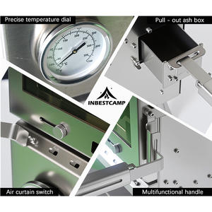 Ensemble de réchaud de camping portable en acier inoxydable INBESTCAMP avec four à <span class=keywords><strong>pizza</strong></span> intégré - Multifonctionnel pour le camping et les voyages - Product Image 2