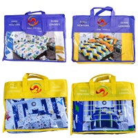 Parure de lit 4 pièces 3 places de qualité supérieure avec drap plat et taies d'oreiller, taille King, 100% coton