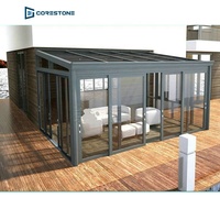 Véranda préfabriquée, serre, véranda en verre, maison en verre, aluminium