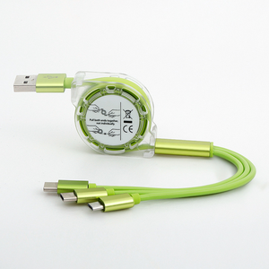 <b>USB</b> Cable 3 in 1 Retractable 3A Fast Charging <b>Type</b>-<b>C</b> Charger Cable for Mobilephone 3 in 1 <b>USB</b> Cable for iPhone for Android - Product Image 4