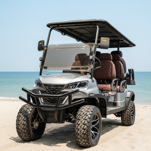 Voiturette de <span class=keywords><strong>golf</strong></span> électrique Kepler <span class=keywords><strong>ultra</strong></span>-silencieuse, à économie d'énergie, 6 places, avec châssis en acier robuste, sièges antidérapants, moteur AC, éclairage LED, certifiée CE/DOT - Product Image 1