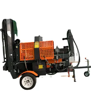 20 tons firewood processor towable tractor driven gas engine wood processor with saw