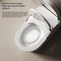 WC intelligent léger à commande à distance, en céramique, à poser au sol, entièrement automatique, ergonomique, monobloc, avec siège chauffant et double chasse d'eau chaude