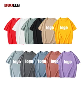 DUOLLB 180grams Cheap price Breathable Elastic fabric blank tshirts wholesale men's tshirt with logo