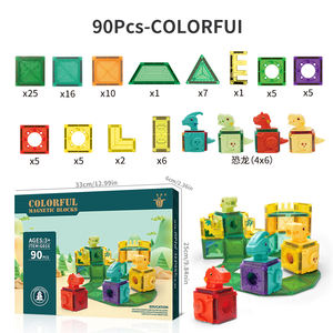 Blocchi di costruzione magnetici educativi per bambini a tema animale foresta set di blocchi di costruzione di varie forme all'ingrosso della fabbrica - Product Image 4