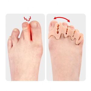 Séparateur d'orteils à quatre trous pour tongs et sandales, avec coussinet d'avant-pied, pour l'éversion du gros orteil et la correction des superpositions d'orteils - Product Image 6