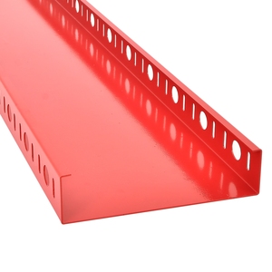 Red Powder-Coated Steel Powder Coated Cable Tray for Factory <b>Power</b> Wiring with Fire Resistant - Product Image 1