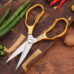 Ciseaux de cuisine à poignée de citrouille en alliage d'aluminium robustes ciseaux à os de poulet multi-usages pour usage domestique - Product Image 4